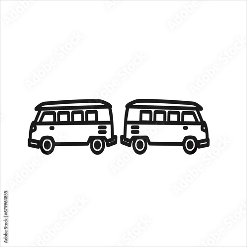 vector image of two bus