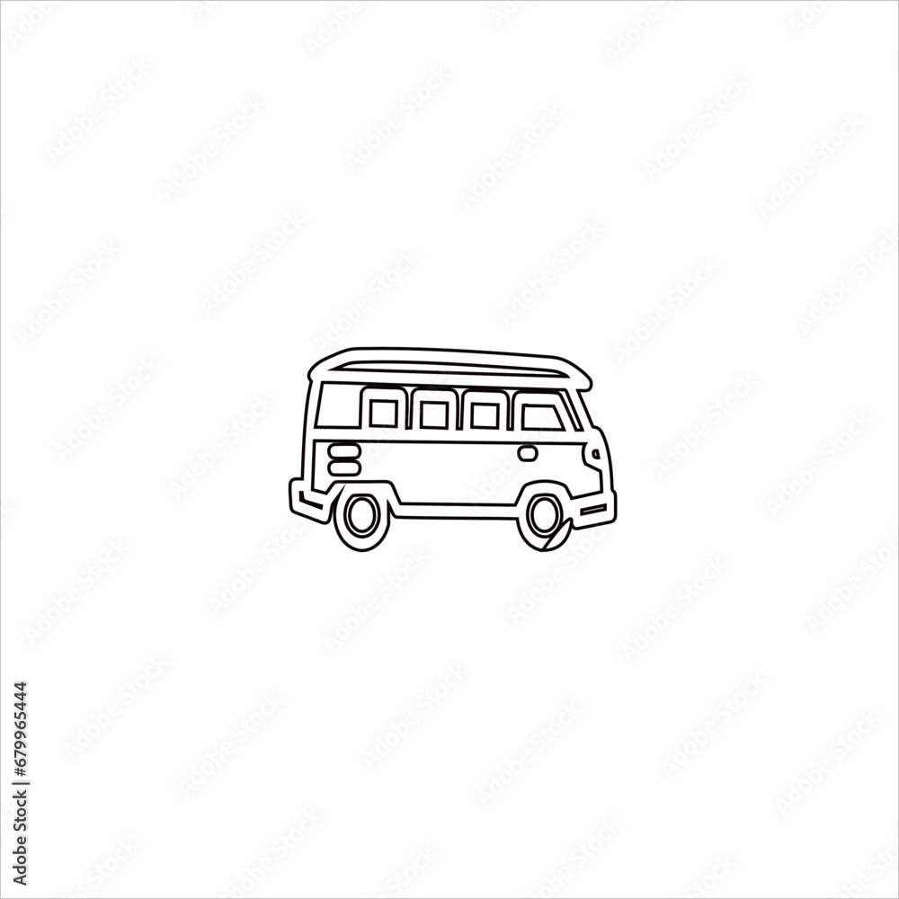 vector image of bus