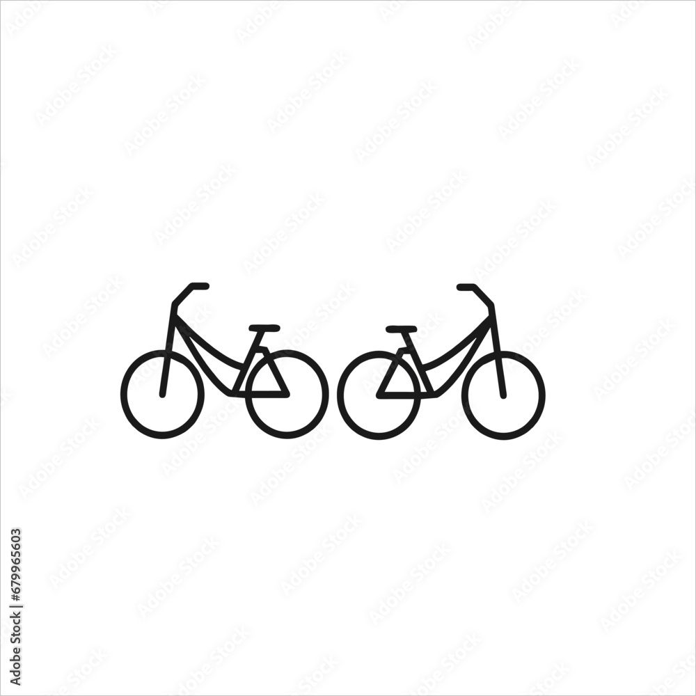 Fototapeta premium vector image of a double bike
