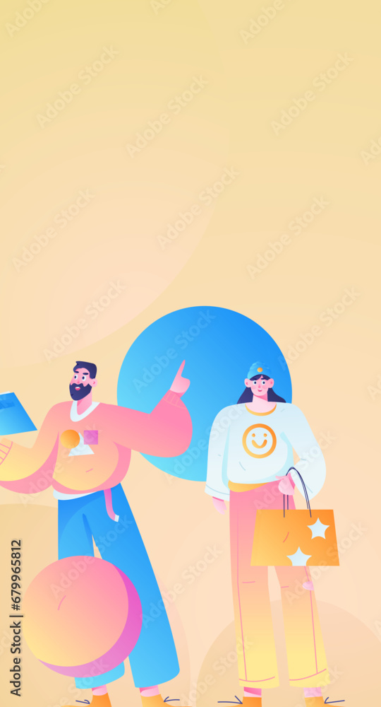 Virtual characters social communication concept business flat vector hand drawn illustration
Virtual characters social communication concept business flat vector hand drawn illustration