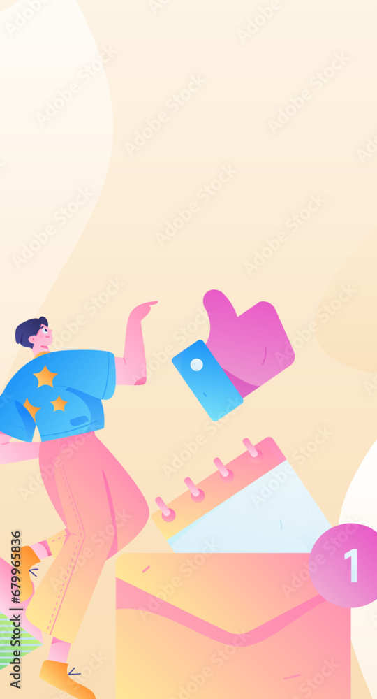 Virtual characters social communication concept business flat vector hand drawn illustration
Virtual characters social communication concept business flat vector hand drawn illustration