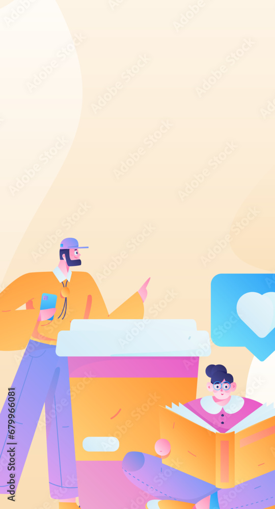 Virtual characters social communication concept business flat vector hand drawn illustration
Virtual characters social communication concept business flat vector hand drawn illustration