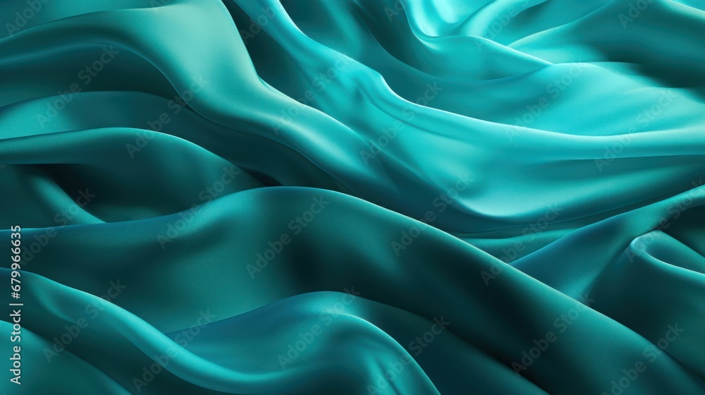 custom made wallpaper toronto digitalCloseup of rippled turquoise silk fabric as background
