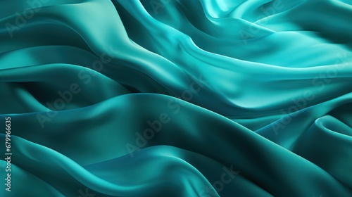 Wallpaper Mural Closeup of rippled turquoise silk fabric as background Torontodigital.ca