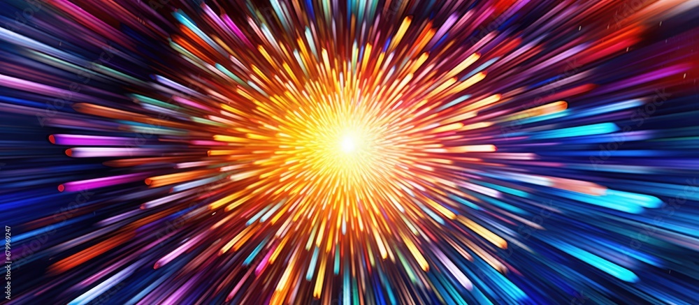 Abstract radial lines Star explosion geometric background - obrazy, fototapety, plakaty 