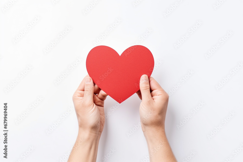 Hands holding a red heart paper. banner background. Symbol of love. valentine's day, mother’s day, father’s day, anniversary Hands holding a red heart paper. banner background. Symbol of love. valentine's day, mother’s day, father’s day, anniversary