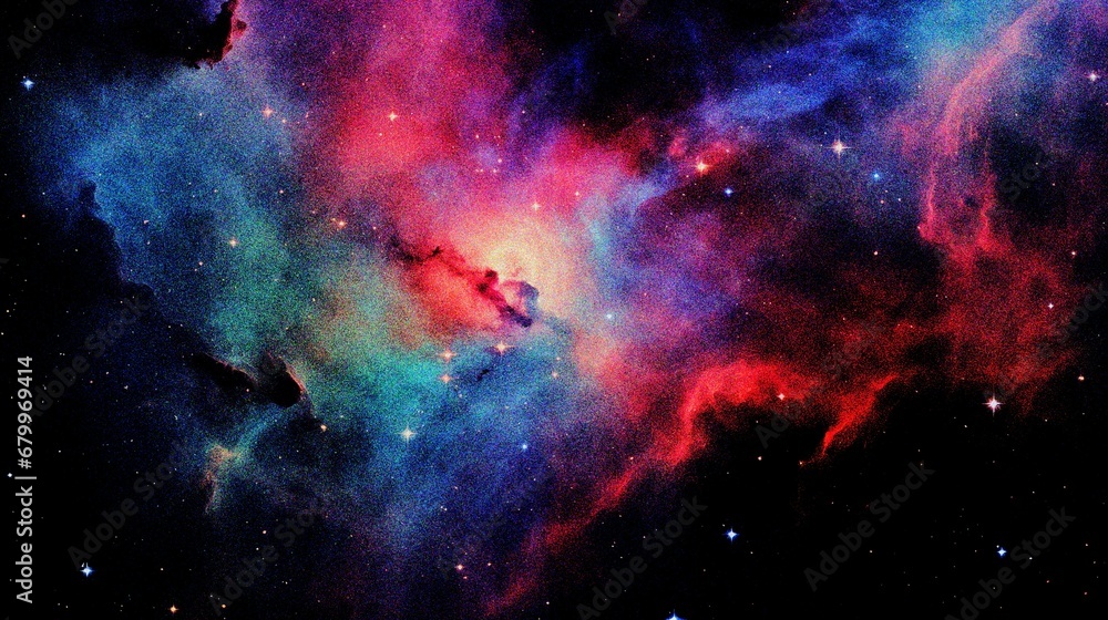 abstract nebula outer space background with grain and noise texture for header poster banner backdrop