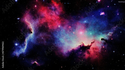 abstract nebula outer space background with grain and noise texture for header poster banner backdrop