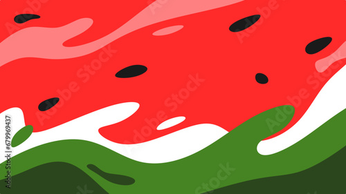 watermelon liquid abstract background. flat vector illustration.
