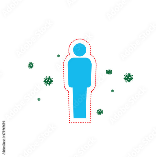 immune system icon on white background
