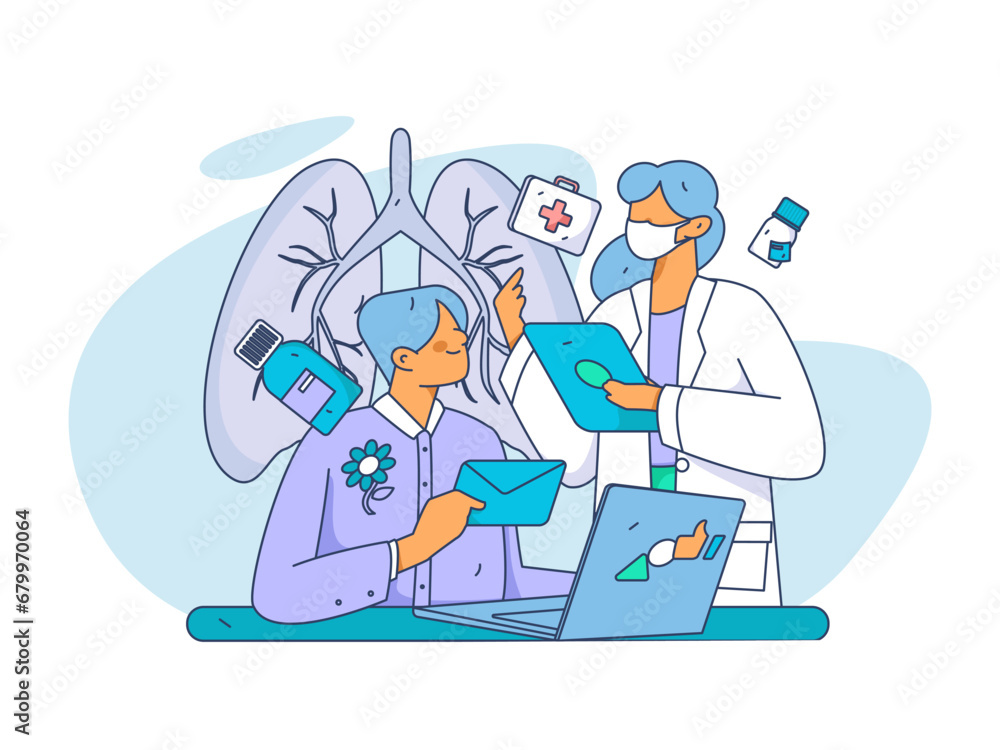Medical characters fighting the epidemic flat vector concept operation hand drawn illustration
Medical characters fighting the epidemic flat vector concept operation hand drawn illustration