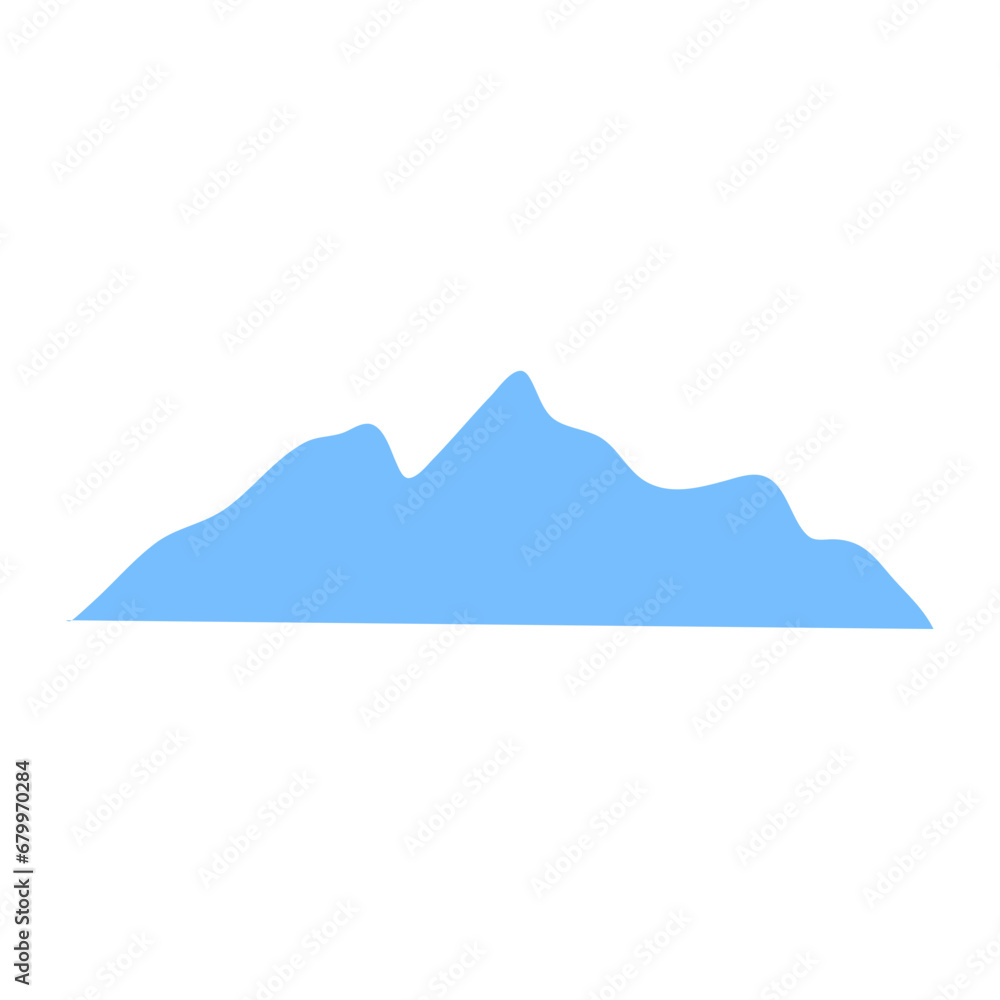 blue mountain landscape. Vector illustration 