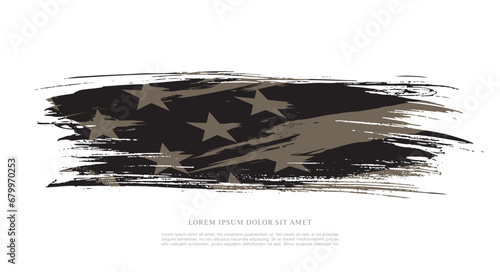 Flag Day in the United States  vector illustration
