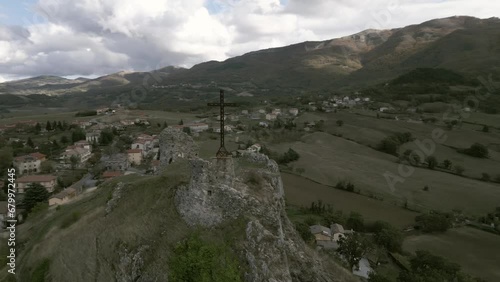 Wallpaper Mural A drone footage over Pennabilli, beautiful little Italian Tibet where you can find Lhasa bells on the top of the town. Torontodigital.ca
