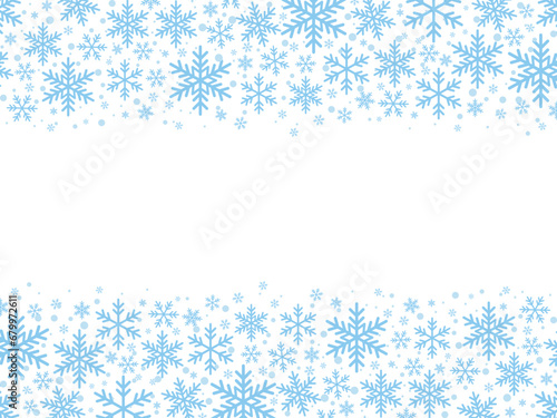 Christmas Snow. Falling Snowflakes on White Background