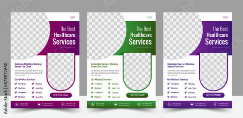 Flyer design with modern,simple and minimalist style.perfect for creative professional .newest trendy minimal official medical advertising magazine poster flyer with creative.