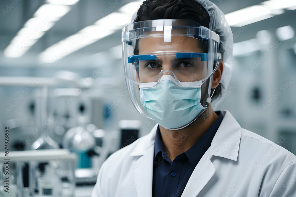 portrait of a male scientist in a lab portrait of a male scientist in a lab