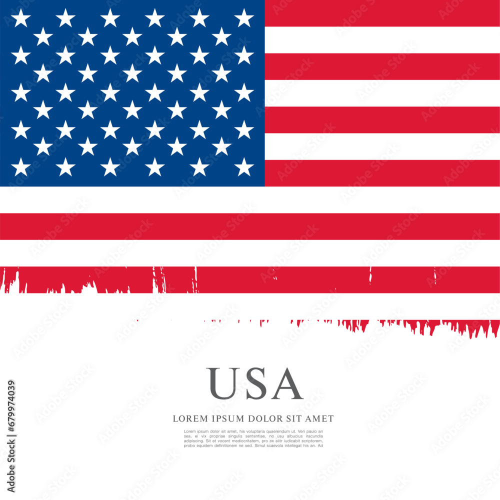 Flag of the United States, vector illustration Flag of the United States, vector illustration