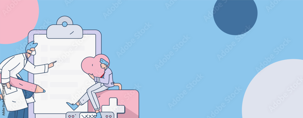 Medical characters fighting the epidemic flat vector concept operation hand drawn illustration
Medical characters fighting the epidemic flat vector concept operation hand drawn illustration