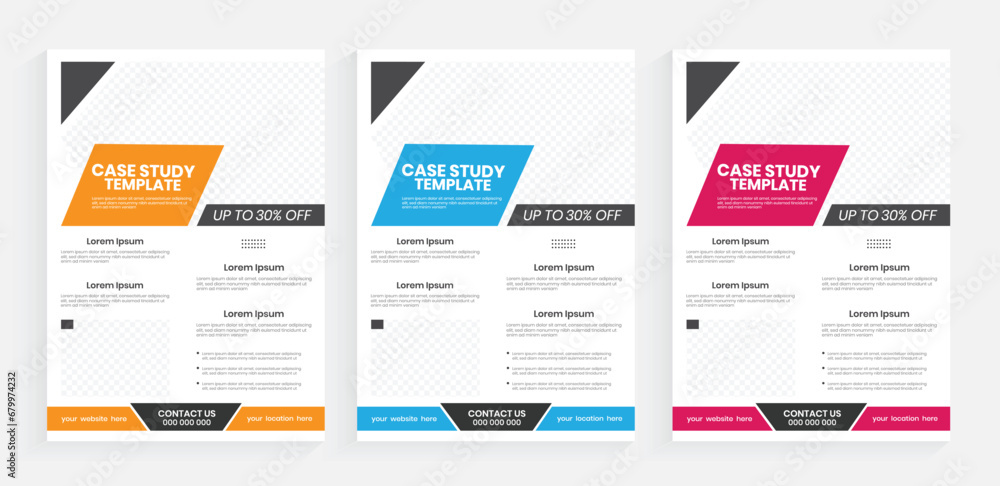 A4 case study modern flyer design, Corporate advertising editable case study flyer design, Agency business leaflet, handout, and flier template