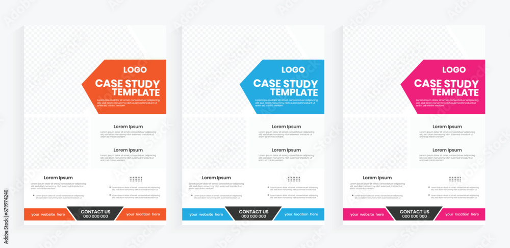 Fototapeta premium A4 case study modern flyer design, Corporate advertising editable case study flyer design, Agency business leaflet, handout, and flier template