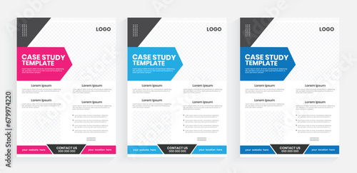 A4 case study modern flyer design, Corporate advertising editable case study flyer design, Agency business leaflet, handout, and flier template