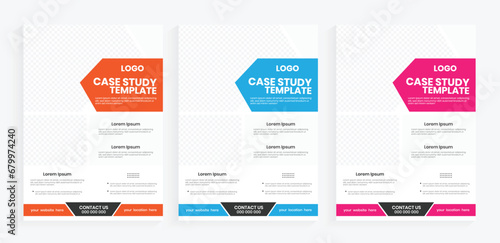 A4 case study modern flyer design, Corporate advertising editable case study flyer design, Agency business leaflet, handout, and flier template
