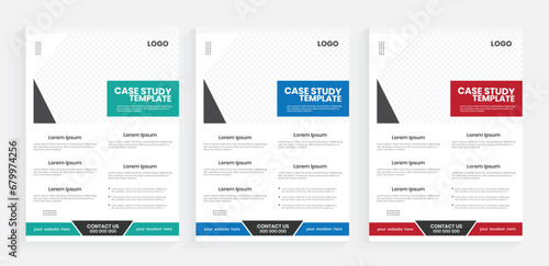 A4 case study modern flyer design, Corporate advertising editable case study flyer design, Agency business leaflet, handout, and flier template