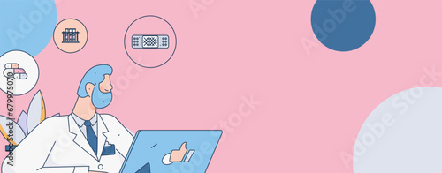 Medical characters fighting the epidemic flat vector concept operation hand drawn illustration
