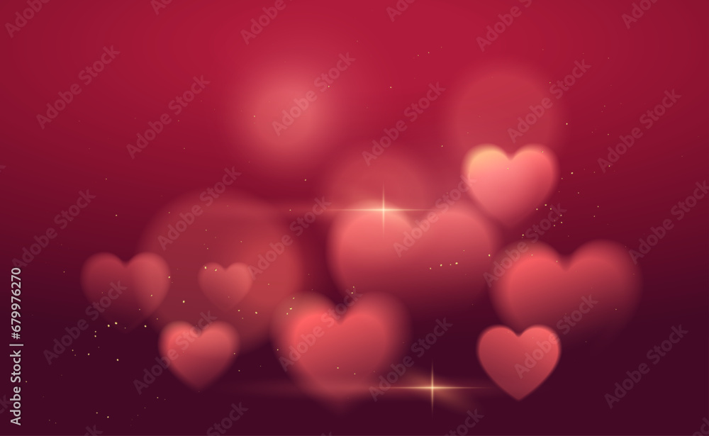 red love background vector design