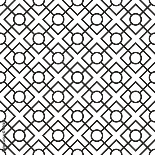 Black grid line pattern wallpaper. Repeatable tessellation, simple retro backdrop texture design vector illustration isolated on white background