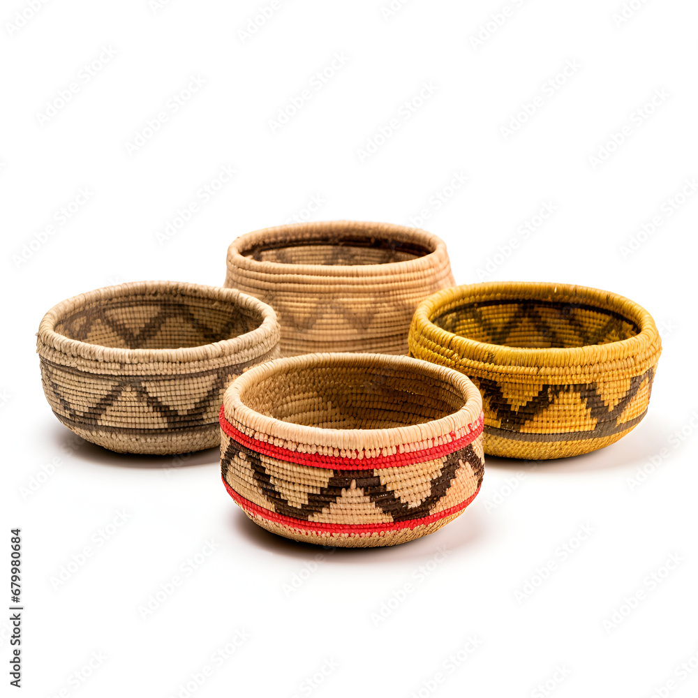 Group of Baskets with Intricate Designs Group of Baskets with Intricate Designs