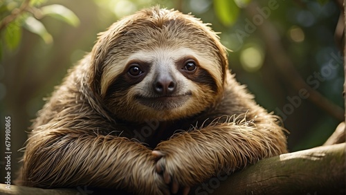 close up portrait of a sloth