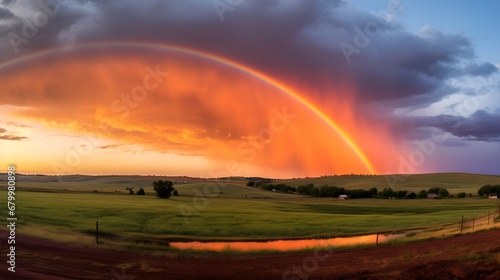 A rainbow after a passing storm brought hope and beauty,