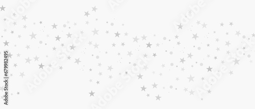 Vector light white and grey star glitter confetti background White festive texture.