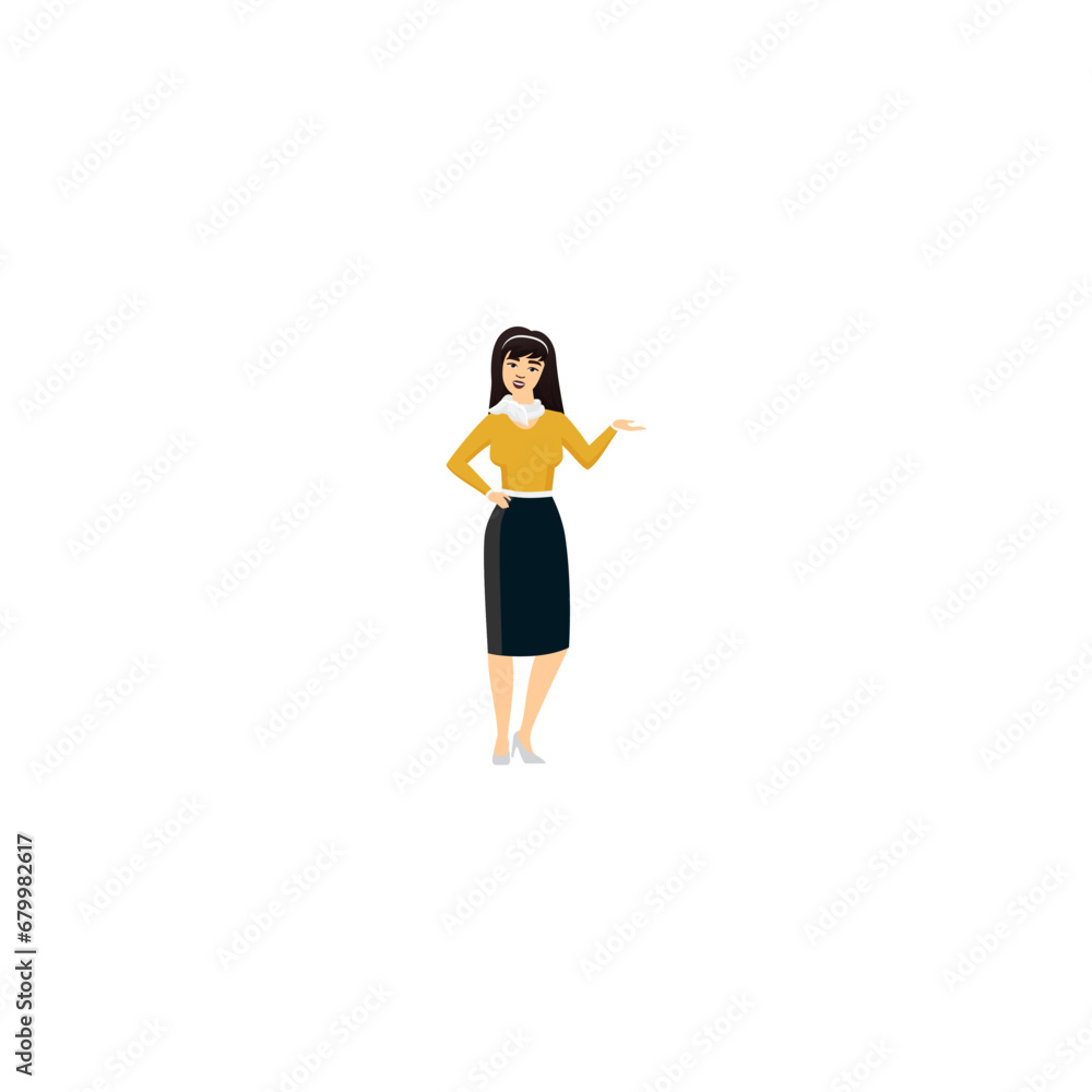 vector set of women's poses with cute movements set vector set of women's poses with cute movements set