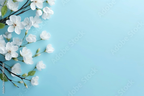 Easter card with eggs and flowers