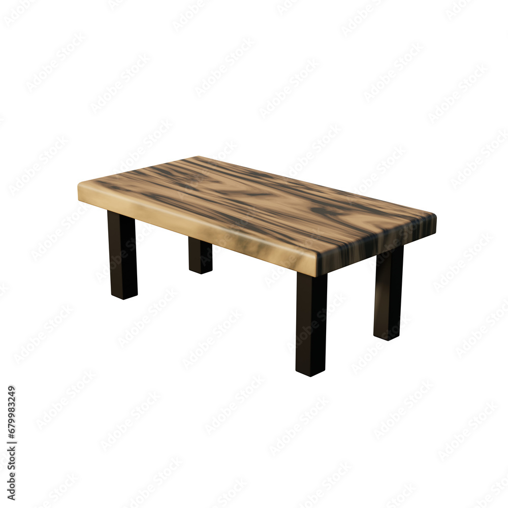 wooden table isolated on white , 3d render wooden table isolated on white , 3d render