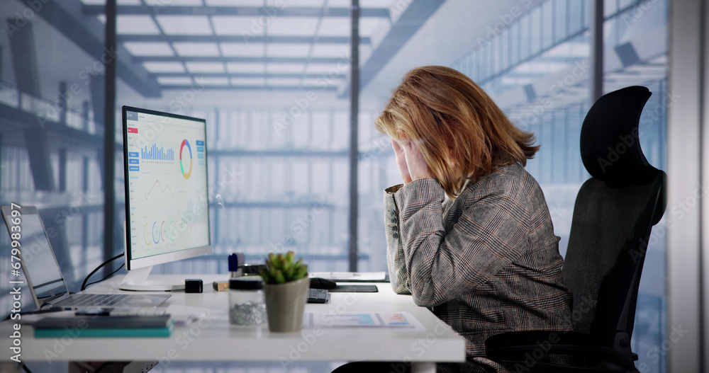 Stressed Accountant: An Unhappy Woman Stressed Accountant: An Unhappy Woman
