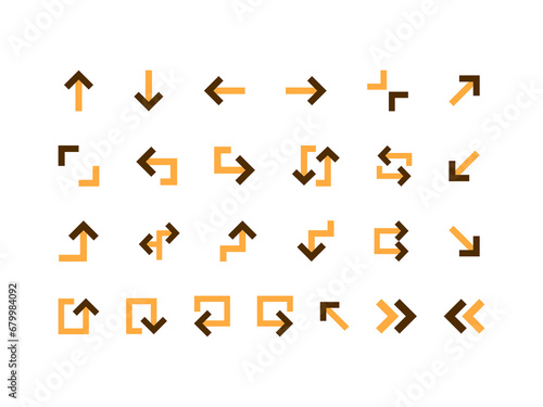 Navigation Icon Pack Two-Tone Style. Arrow Icons Collection Perfect for Websites, Landing Pages, Mobile Apps, and Presentations. Suitable for User Interface or User Experience UI UX.
