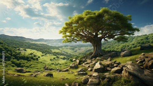 a realistic digital recreation of a real tree in nature