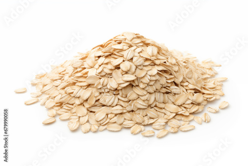 Oats on white background