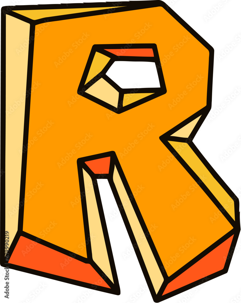 Irregular Cartoon Letter R Irregular Cartoon Letter R