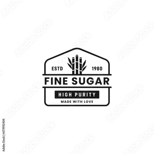 Fine sugar logo or sugar factory label vector isolated. Best Fine sugar logo for apps, websites, print design, element design, and more about sugar factory.