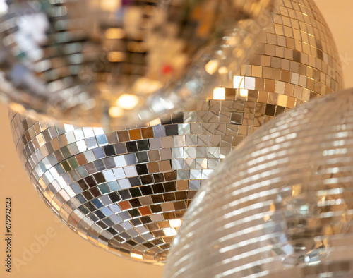 Mirror disco balls as a background