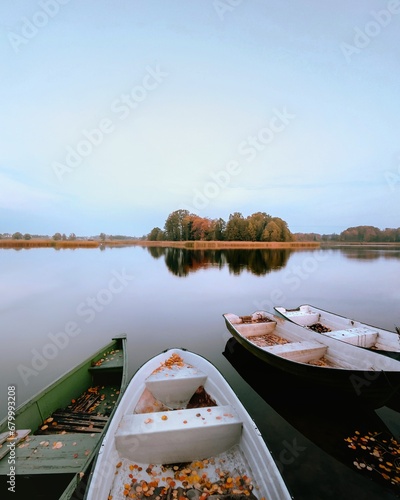 boats on the lake