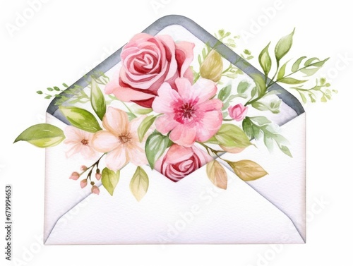 Email watercolor illustration 