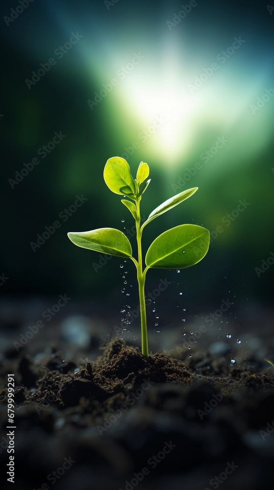 The concept of business growth using a metaphorical image of a seedling growing into a flourishing tree, symbolizing the progression and maturity of a business, AI generated The concept of business growth using a metaphorical image of a seedling growing into a flourishing tree, symbolizing the progression and maturity of a business, AI generated