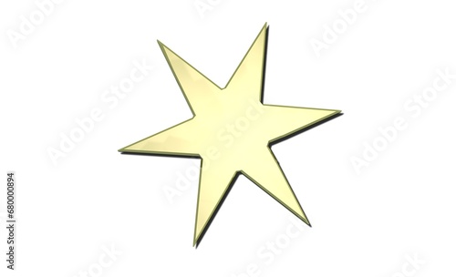 goldener Stern, freigestellt