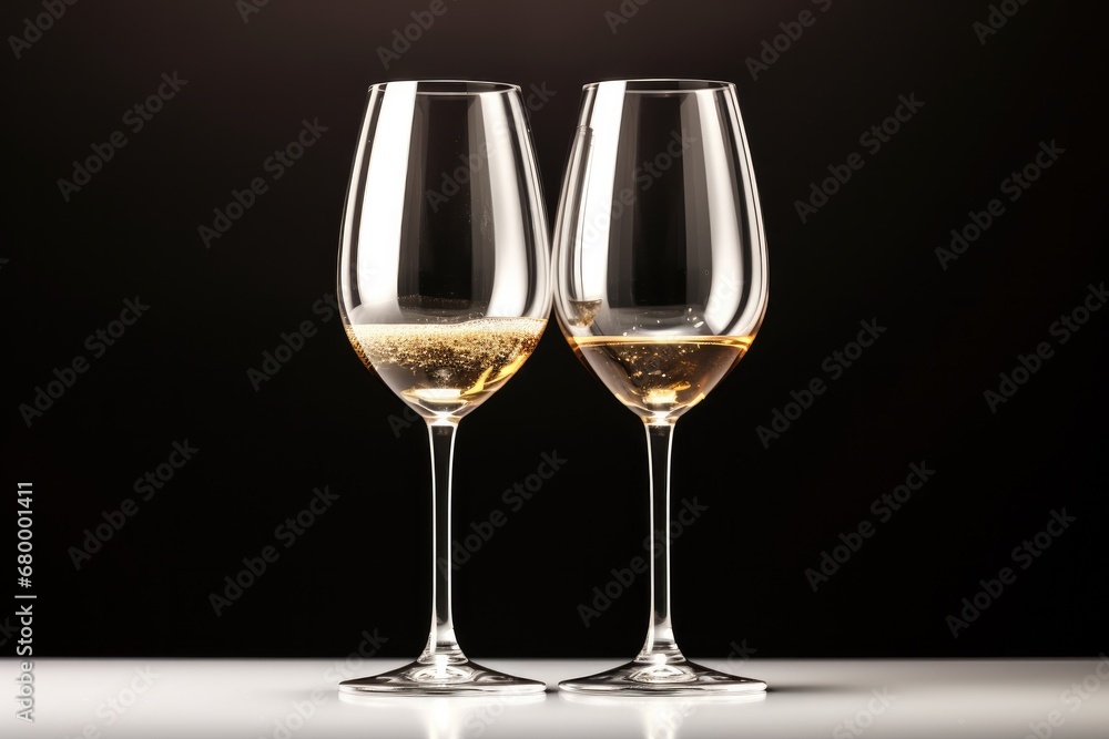 Glass wine with empty space.